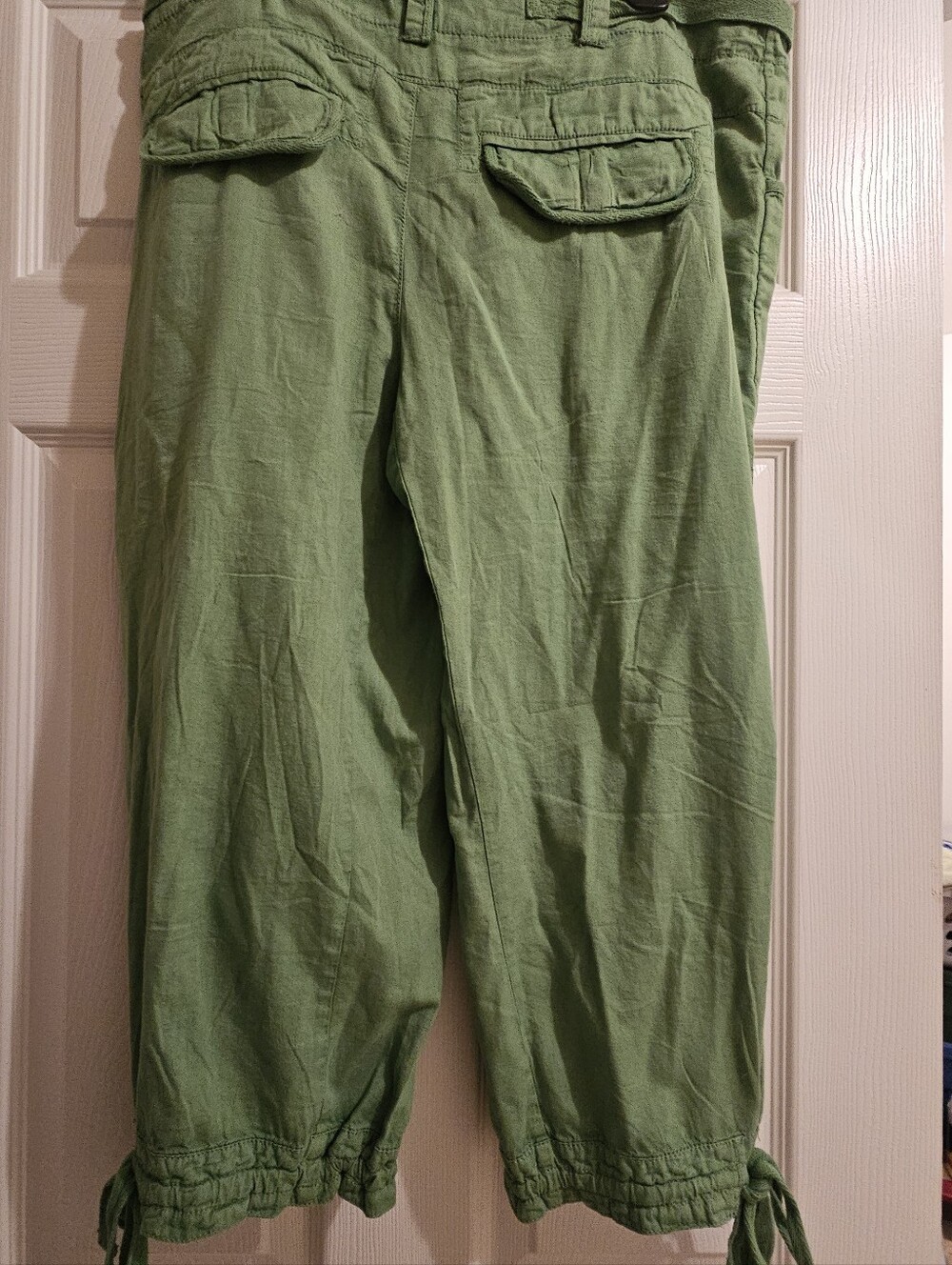 Free People Light Green Cargo Capri Pants - Picture 4 of 8